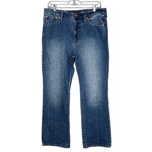 J Crew Jeans Womens 12 31" Blue Full Length Demi Boot Emporio Wash Retro Casual